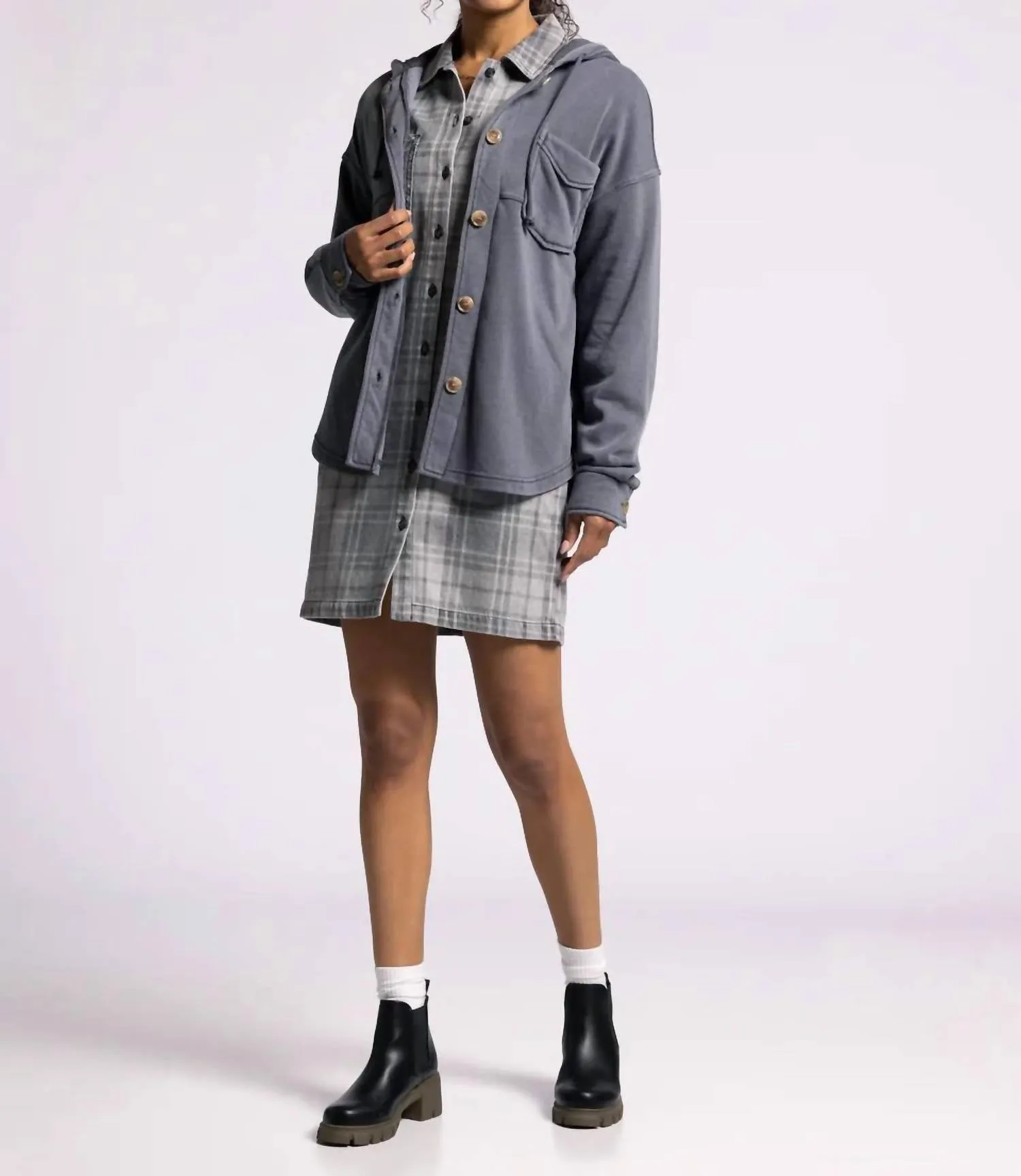 Shyla Jacket In Charcoal Grey