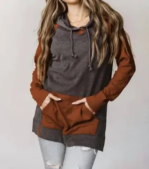 Sideslit Hoodie In Golden Autumn