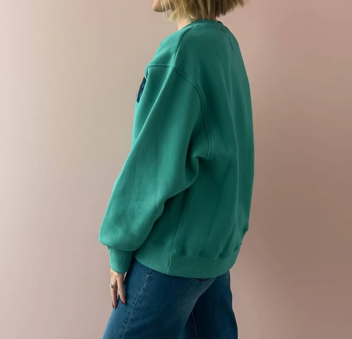 Ski Club Sweatshirt In Green/navy