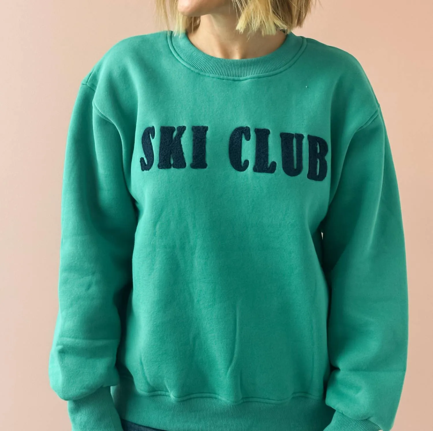 Ski Club Sweatshirt In Green/navy