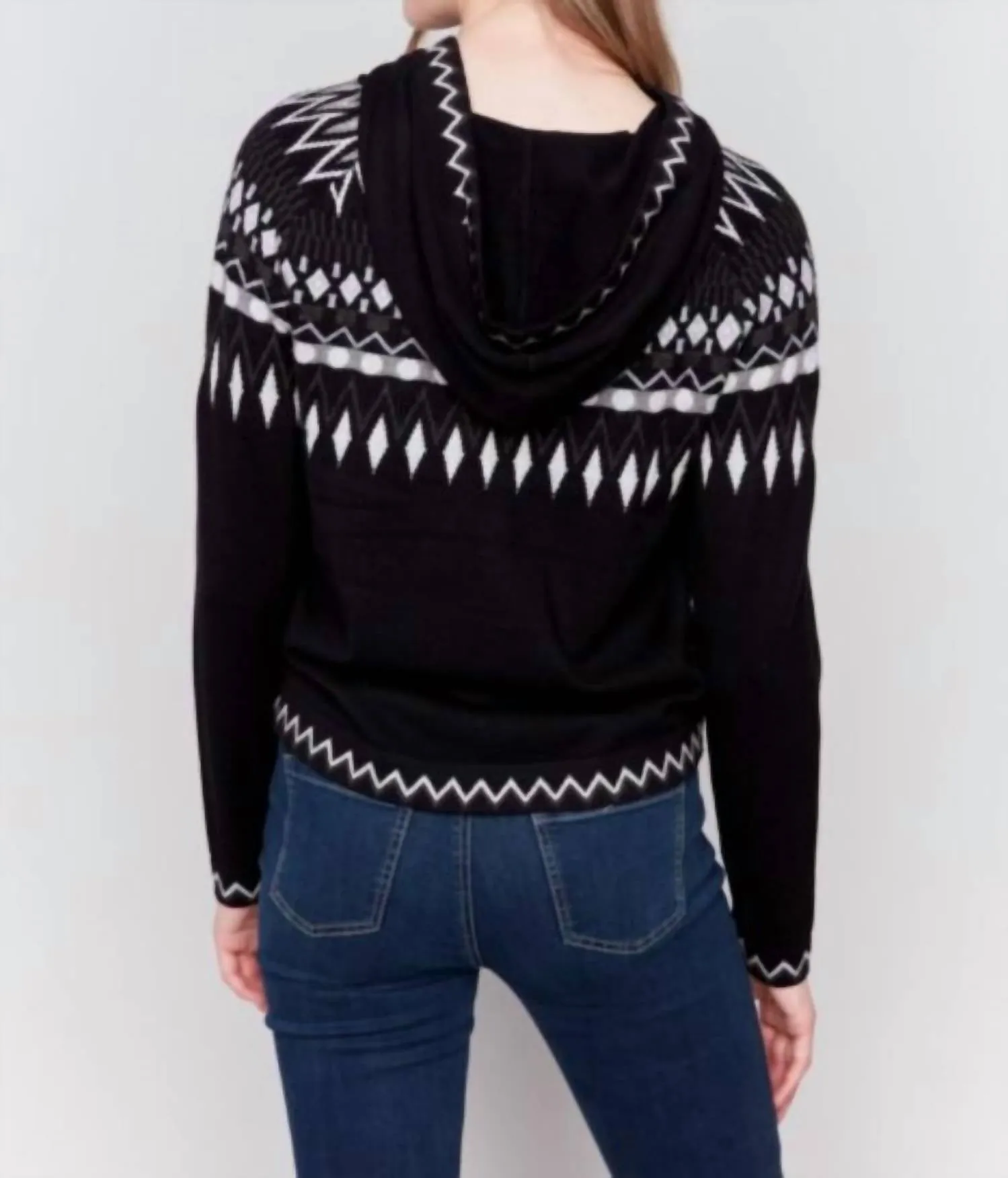 Ski Hoodie Sweater In Black