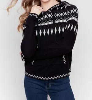 Ski Hoodie Sweater In Black