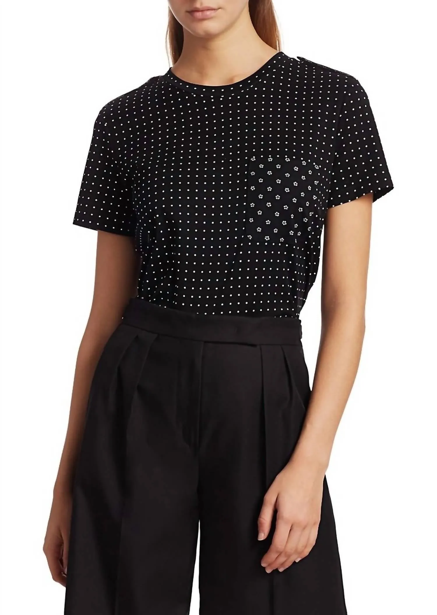 Slam Mixed Dot T-Shirt In Black