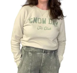 Snow Day Sweatshirt In Ivory