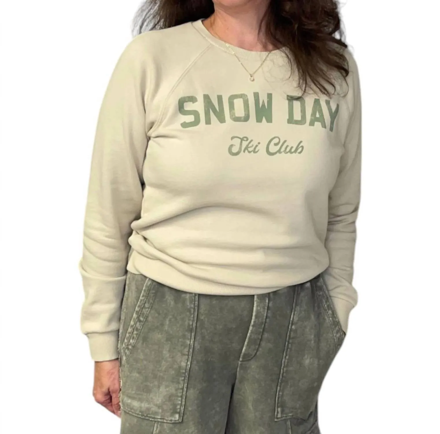 Snow Day Sweatshirt In Ivory