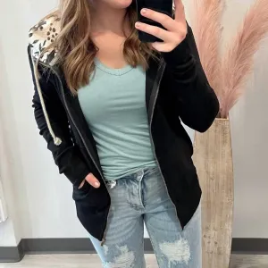 So It Goes Full Zip Sweatshirt In Black