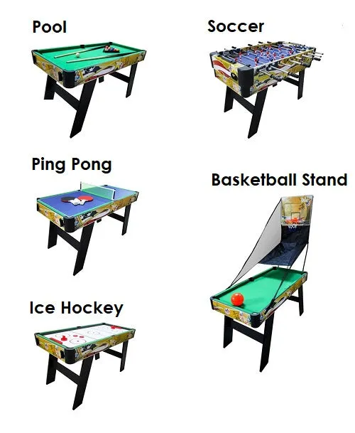 SOCCER TABLE - 5-in-1 Multi Game Table -
