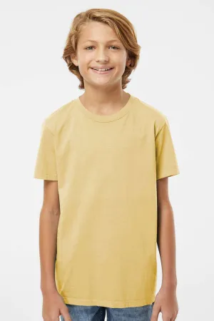 SoftShirts Youth Organic Short Sleeve Crewneck T-Shirt - Wheat Yellow