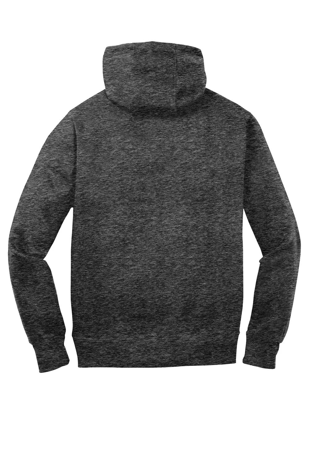 Sport-Tek Mens Shrink Resistant Fleece Hooded Sweatshirt Hoodie w/ Pouch Pocket - Heather Graphite Grey