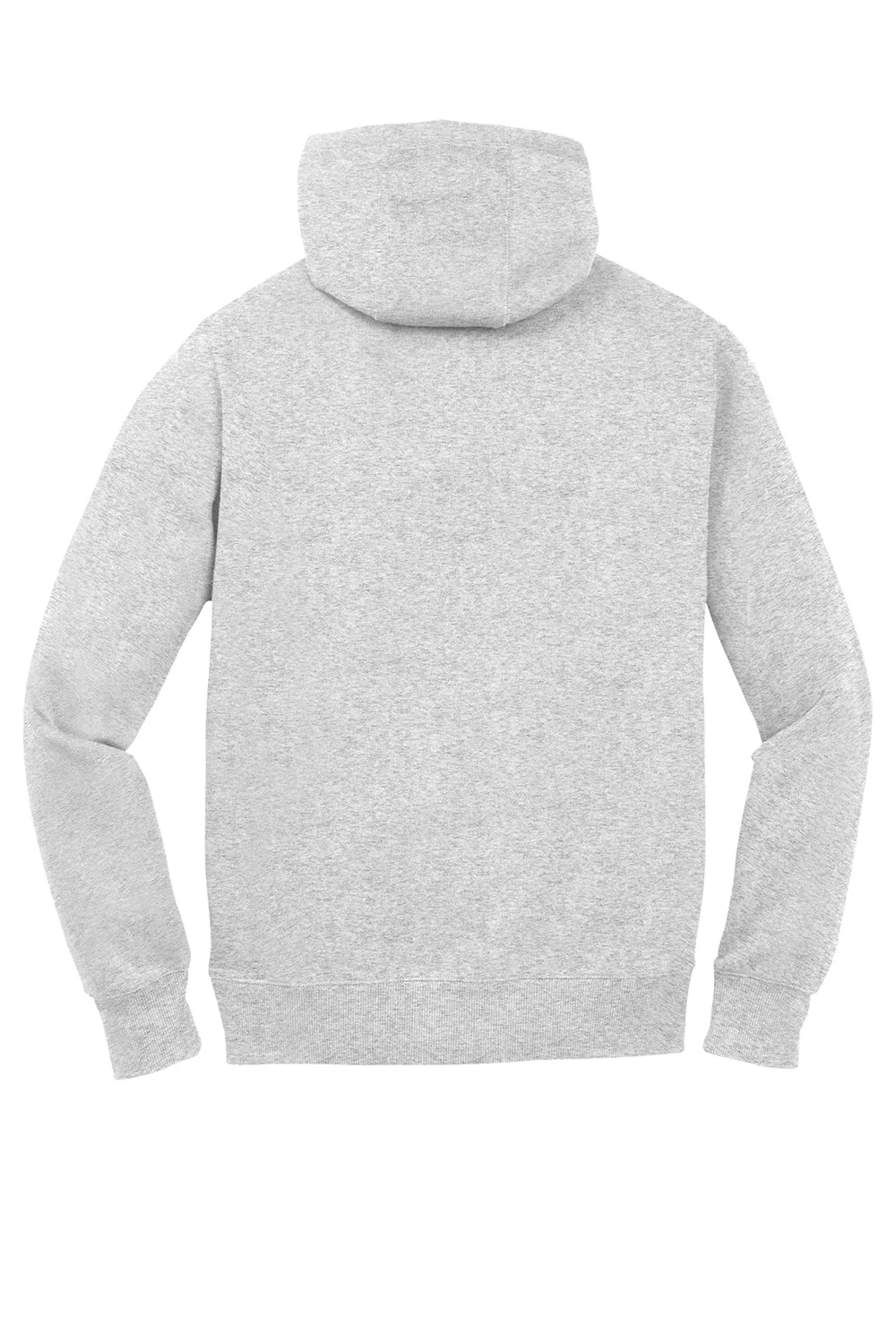 Sport-Tek Mens Shrink Resistant Fleece Hooded Sweatshirt Hoodie w/ Pouch Pocket - Heather Grey