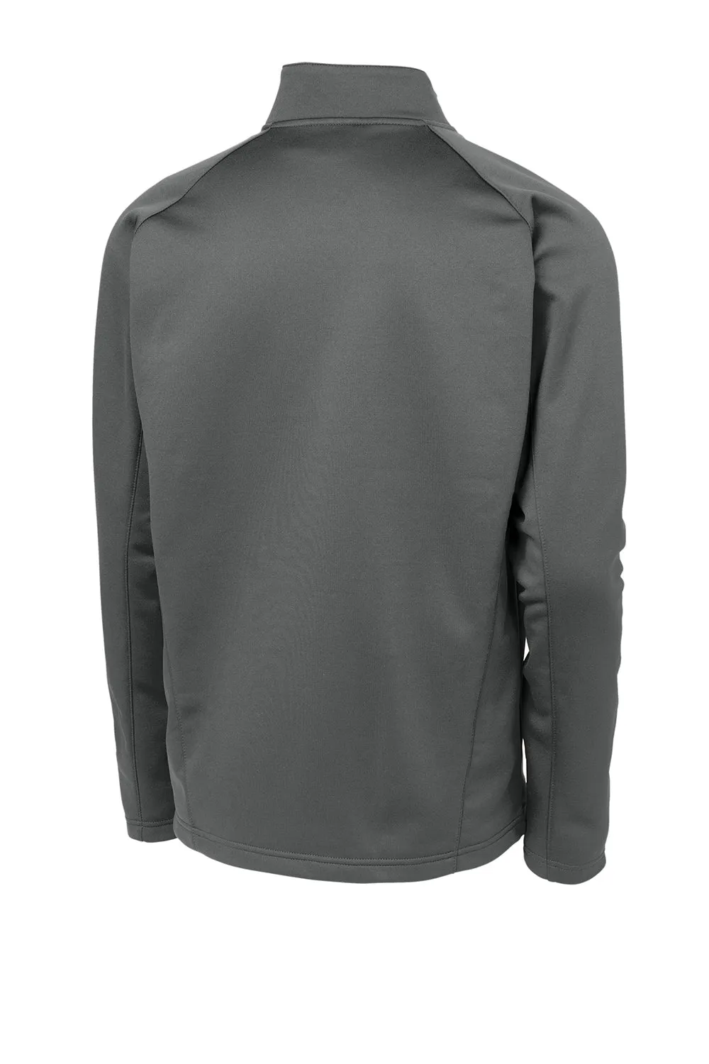 Sport-Tek Mens Sport-Wick Moisture Wicking Fleece 1/4 Zip Sweatshirt - Dark Smoke Grey/Black