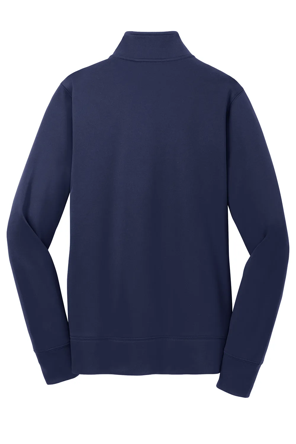 Sport-Tek Womens Sport-Wick Moisture Wicking Fleece Full Zip Sweatshirt w/ Pockets - Navy Blue