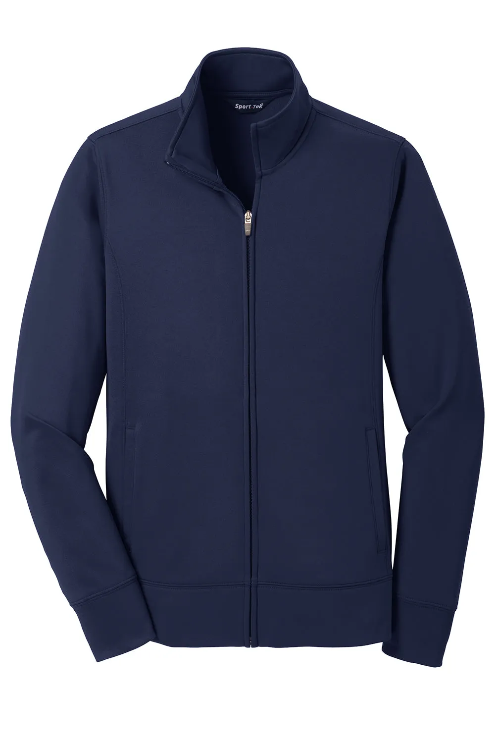Sport-Tek Womens Sport-Wick Moisture Wicking Fleece Full Zip Sweatshirt w/ Pockets - Navy Blue
