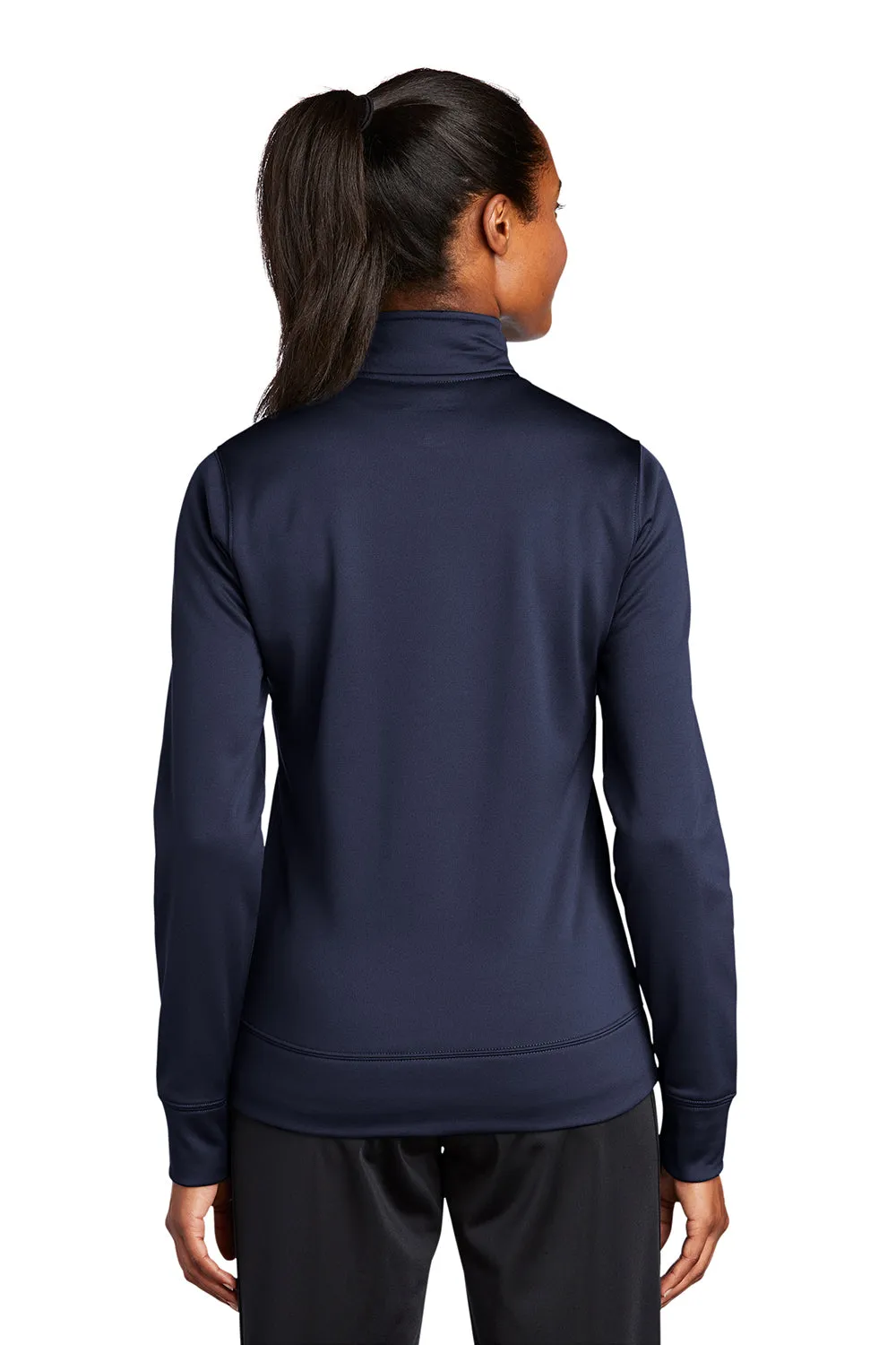 Sport-Tek Womens Sport-Wick Moisture Wicking Fleece Full Zip Sweatshirt w/ Pockets - Navy Blue