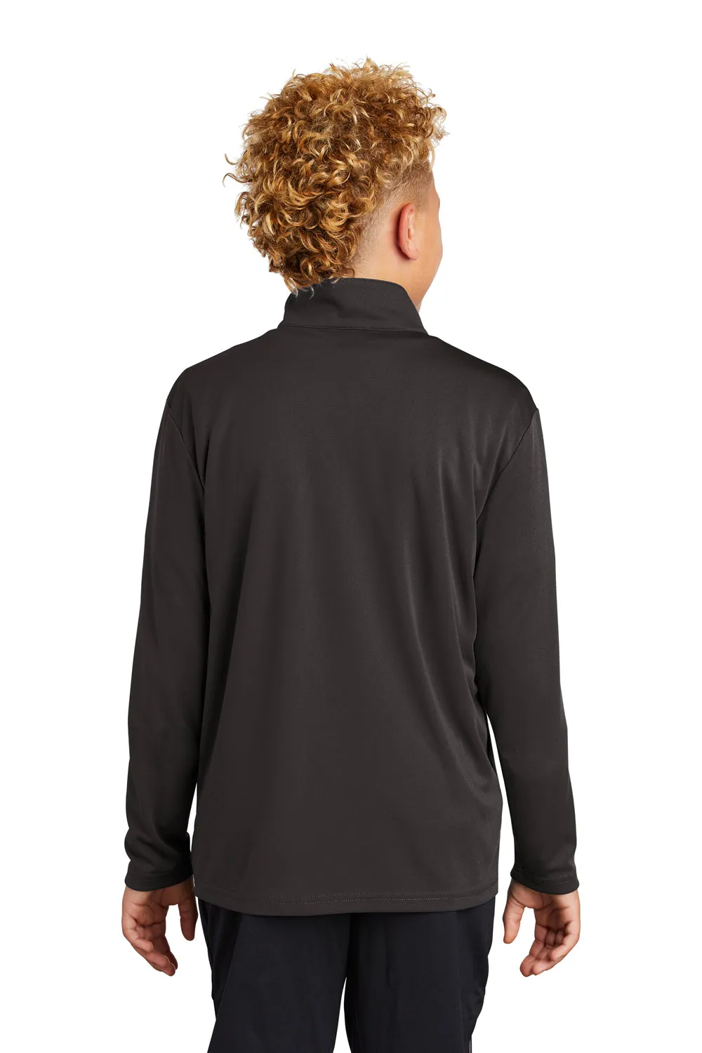 Sport-Tek Youth Competitor Moisture Wicking 1/4 Zip Sweatshirt - Iron Grey