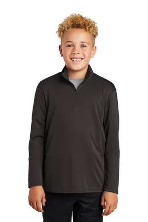 Sport-Tek Youth Competitor Moisture Wicking 1/4 Zip Sweatshirt - Iron Grey