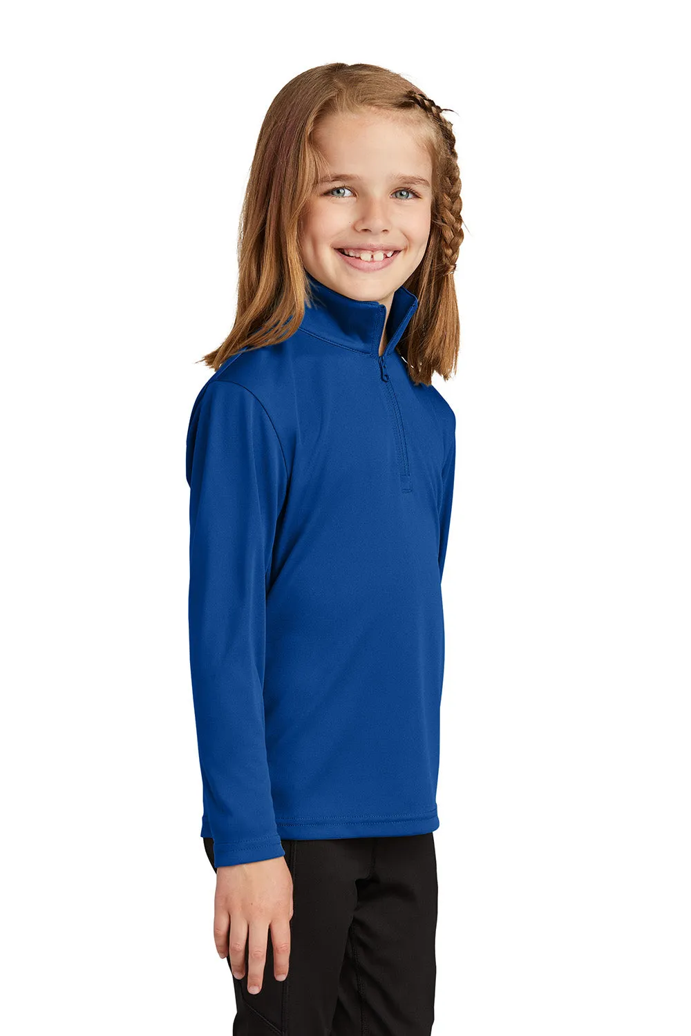 Sport-Tek Youth Competitor Moisture Wicking 1/4 Zip Sweatshirt - True Royal Blue