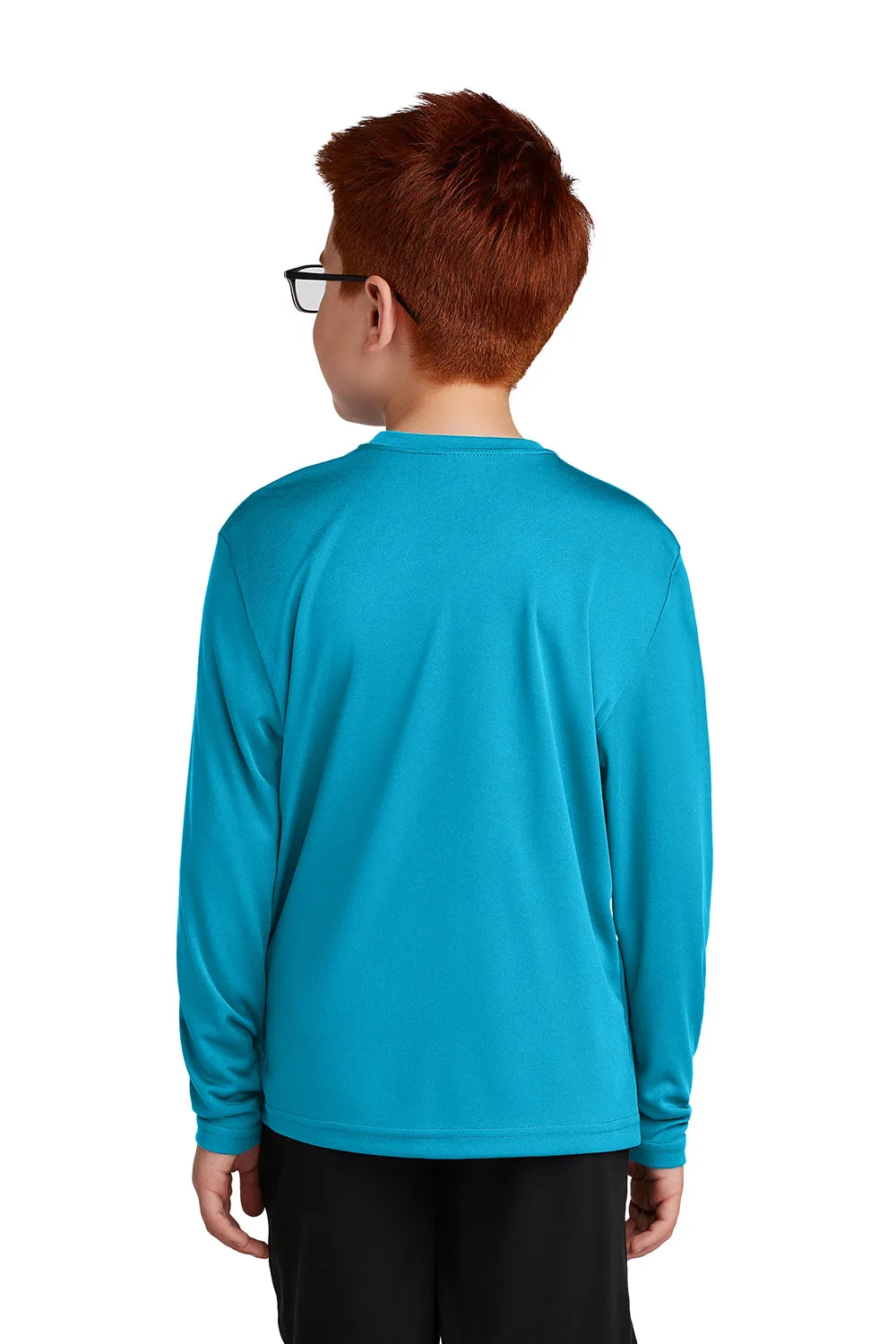 Sport-Tek Youth Competitor Moisture Wicking Long Sleeve Crewneck T-Shirt - Atomic Blue