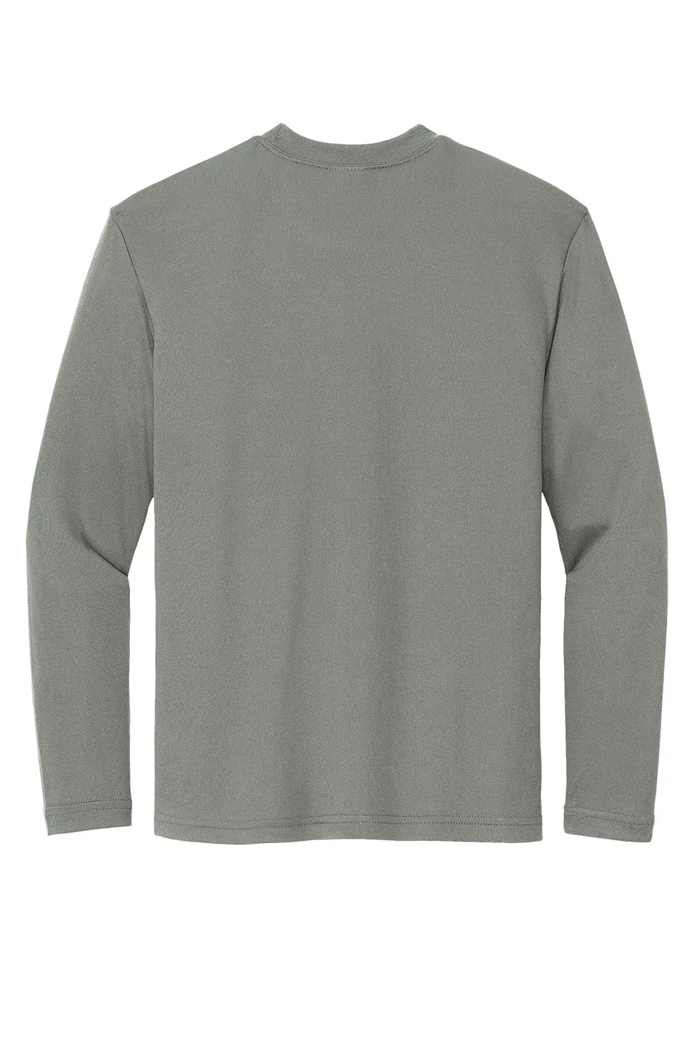 Sport-Tek Youth Competitor Moisture Wicking Long Sleeve Crewneck T-Shirt - Concrete Grey