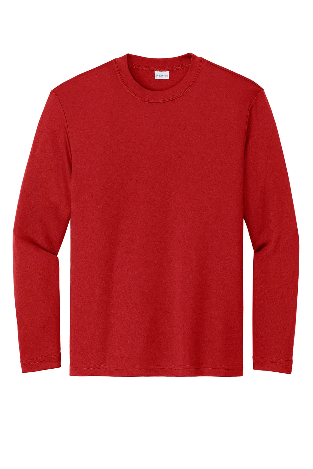 Sport-Tek Youth Competitor Moisture Wicking Long Sleeve Crewneck T-Shirt - Deep Red