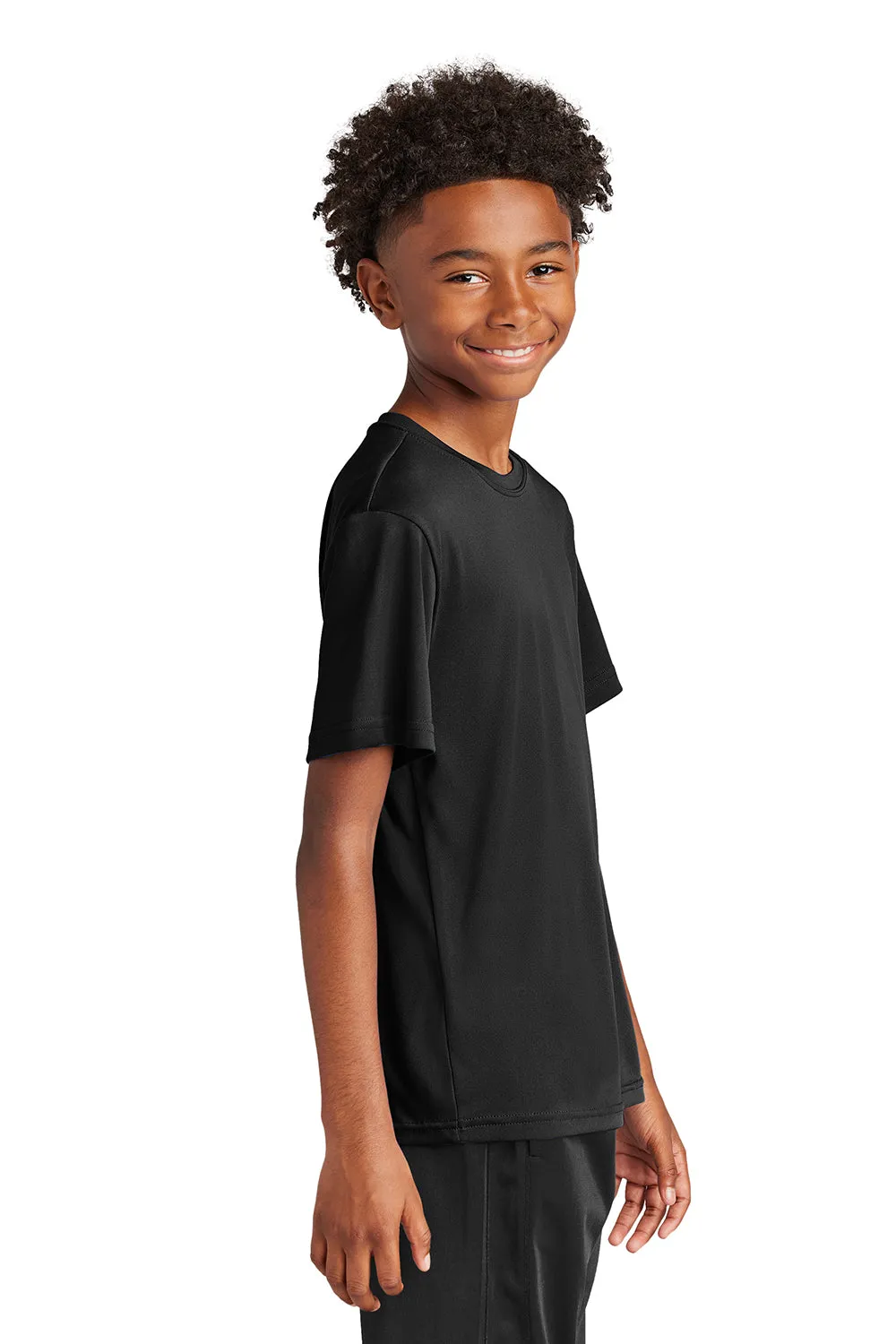 Sport-Tek Youth Competitor Moisture Wicking Short Sleeve Crewneck T-Shirt - Black
