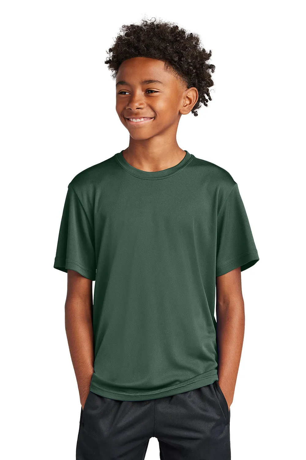 Sport-Tek Youth Competitor Moisture Wicking Short Sleeve Crewneck T-Shirt - Forest Green
