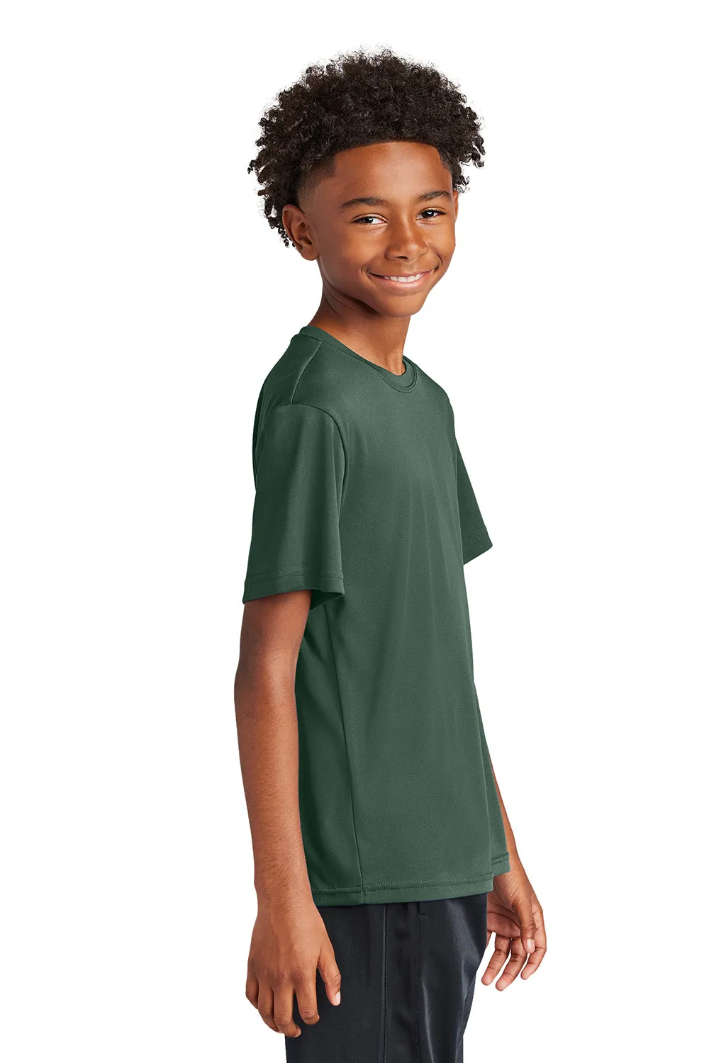 Sport-Tek Youth Competitor Moisture Wicking Short Sleeve Crewneck T-Shirt - Forest Green