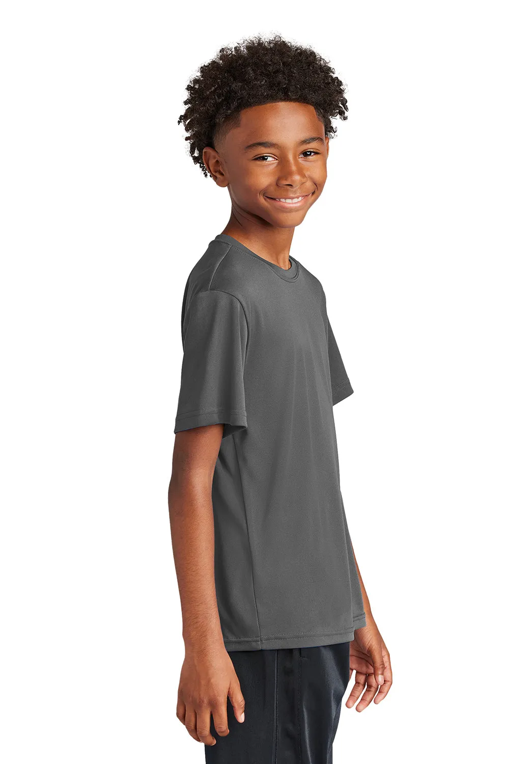 Sport-Tek Youth Competitor Moisture Wicking Short Sleeve Crewneck T-Shirt - Iron Grey