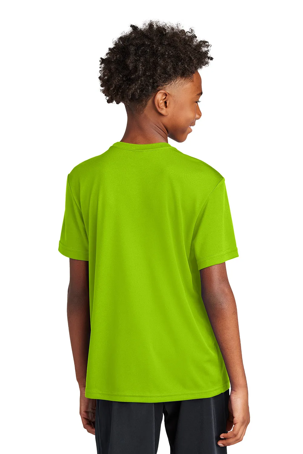 Sport-Tek Youth Competitor Moisture Wicking Short Sleeve Crewneck T-Shirt - Lime Shock Green