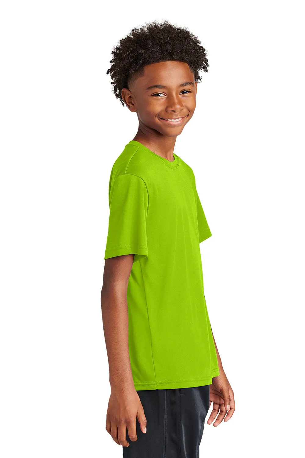 Sport-Tek Youth Competitor Moisture Wicking Short Sleeve Crewneck T-Shirt - Lime Shock Green