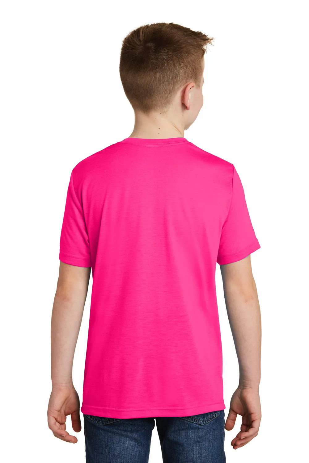 Sport-Tek Youth Competitor Moisture Wicking Short Sleeve Crewneck T-Shirt - Neon Pink - Closeout