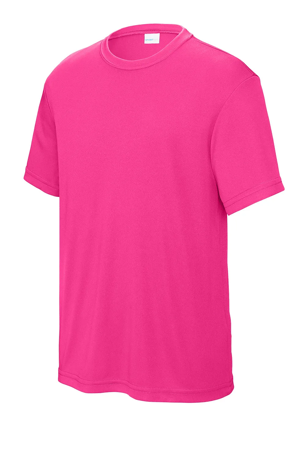 Sport-Tek Youth Competitor Moisture Wicking Short Sleeve Crewneck T-Shirt - Neon Pink