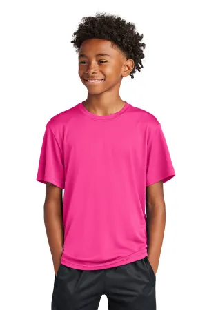 Sport-Tek Youth Competitor Moisture Wicking Short Sleeve Crewneck T-Shirt - Neon Pink