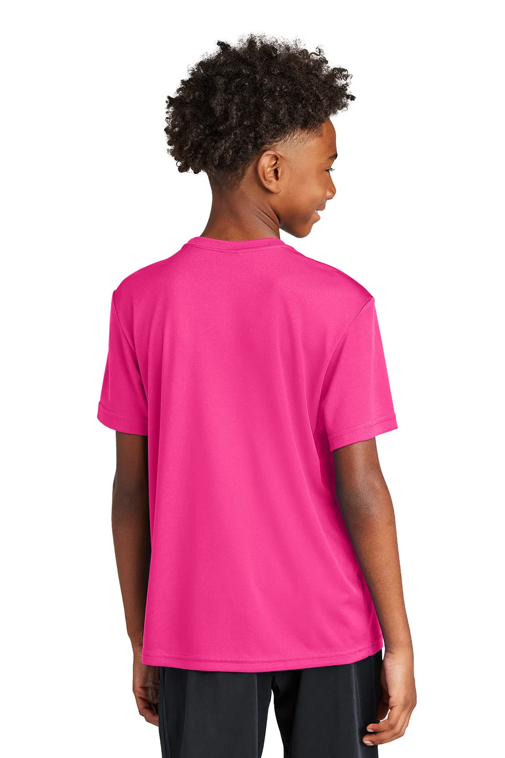 Sport-Tek Youth Competitor Moisture Wicking Short Sleeve Crewneck T-Shirt - Neon Pink