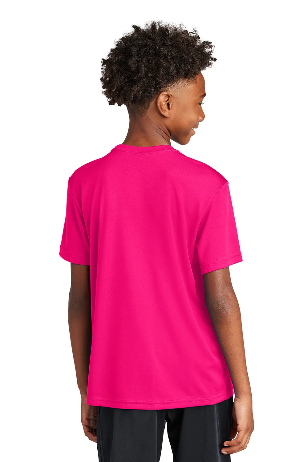 Sport-Tek Youth Competitor Moisture Wicking Short Sleeve Crewneck T-Shirt - Raspberry Pink - Closeout