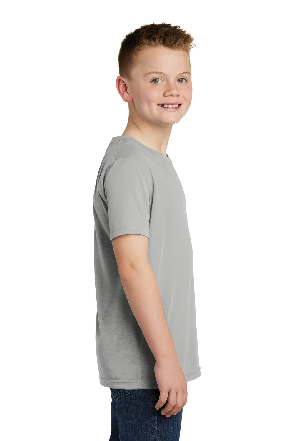 Sport-Tek Youth Competitor Moisture Wicking Short Sleeve Crewneck T-Shirt - Silver Grey - Closeout