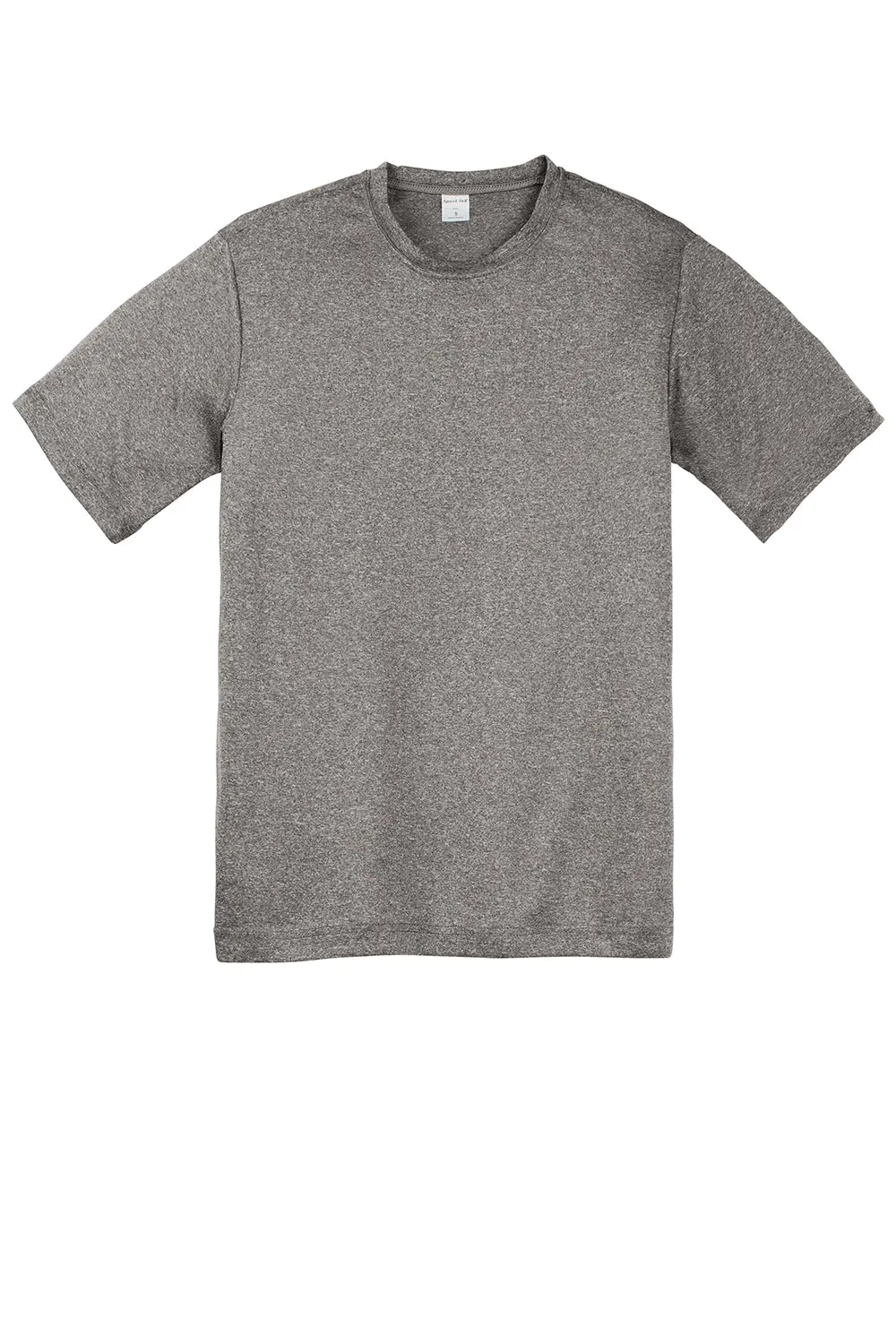 Sport-Tek Youth Contender Heather Moisture Wicking Short Sleeve Crewneck T-Shirt - Heather Vintage Grey