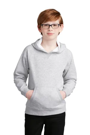 Sport-Tek Youth Drive Fleece Hooded Sweatshirt Hoodie w/ Pouch Pocket - Heather Grey