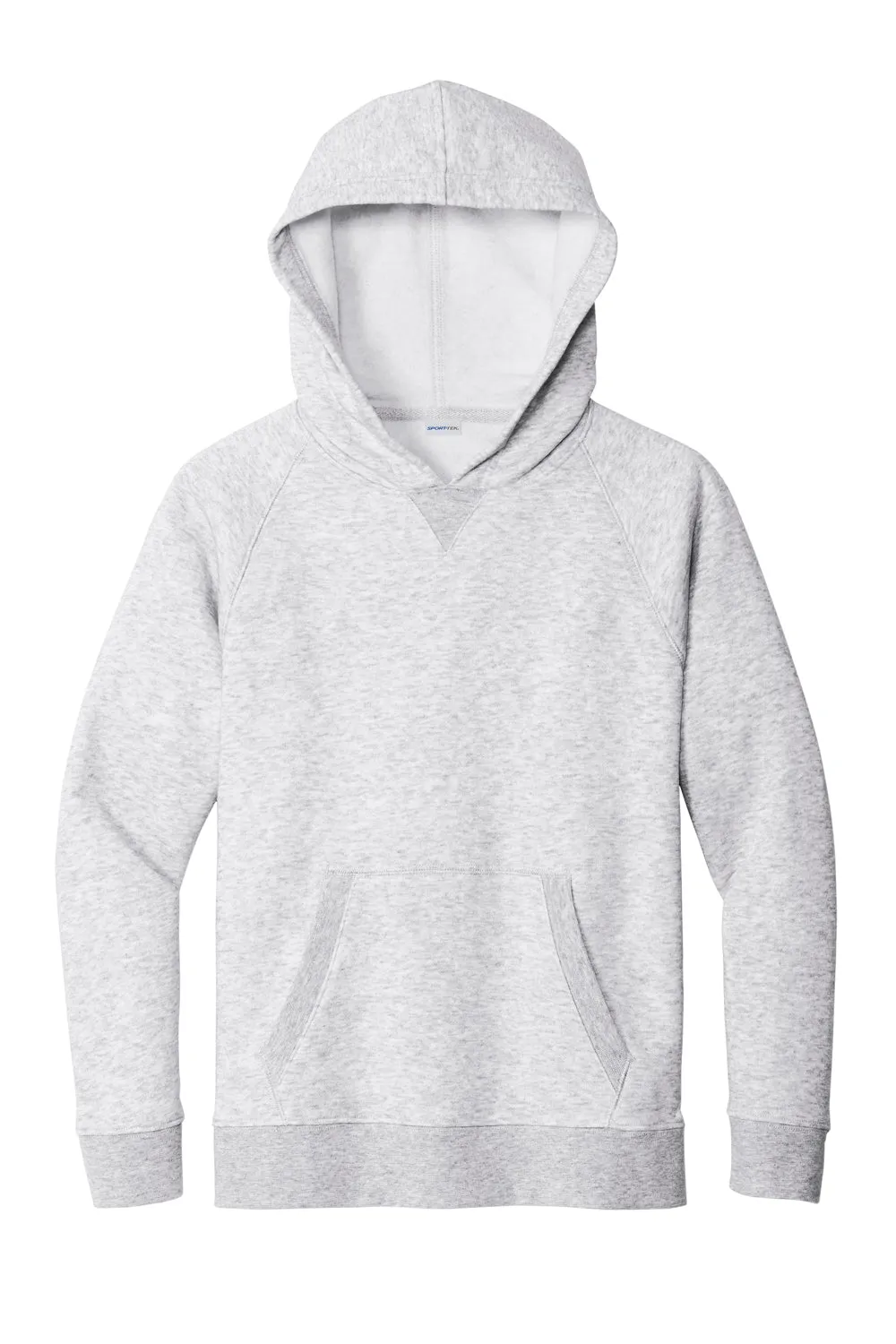 Sport-Tek Youth Drive Fleece Hooded Sweatshirt Hoodie w/ Pouch Pocket - Heather Grey