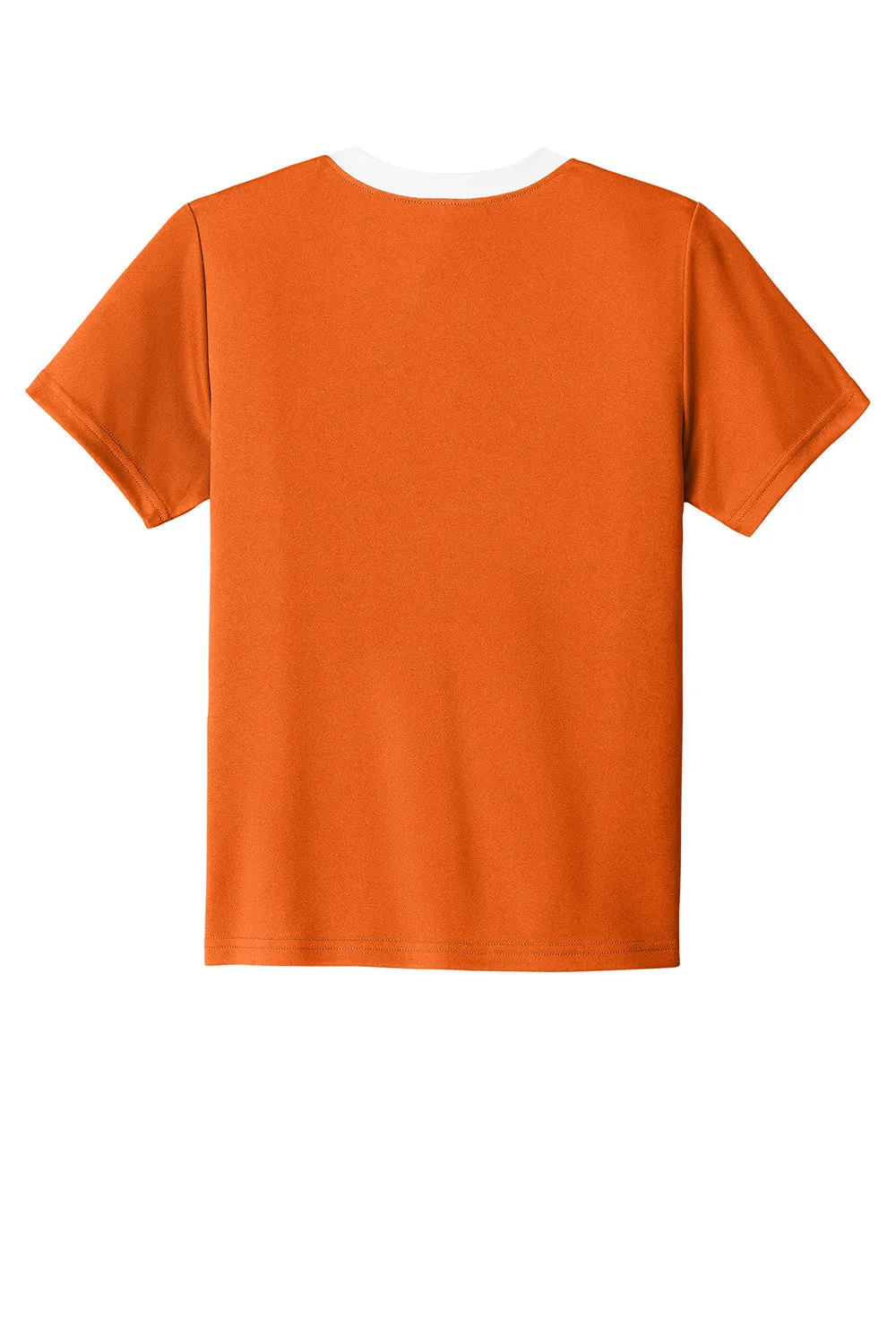 Sport-Tek Youth Moisture Wicking Competitor United Short Sleeve Crewneck T-Shirt - Deep Orange/White