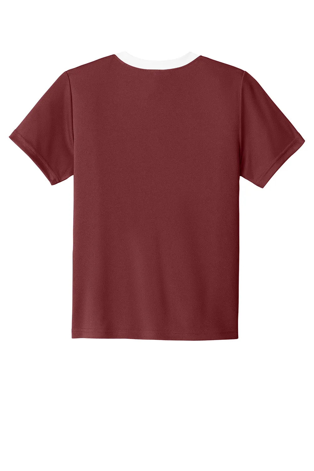 Sport-Tek Youth Moisture Wicking Competitor United Short Sleeve Crewneck T-Shirt - Maroon/White