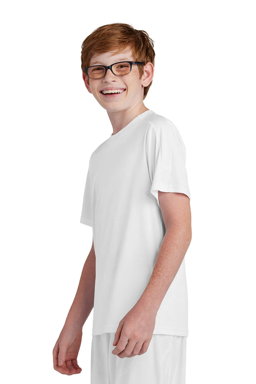 Sport-Tek Youth Moisture Wicking Competitor United Short Sleeve Crewneck T-Shirt - White