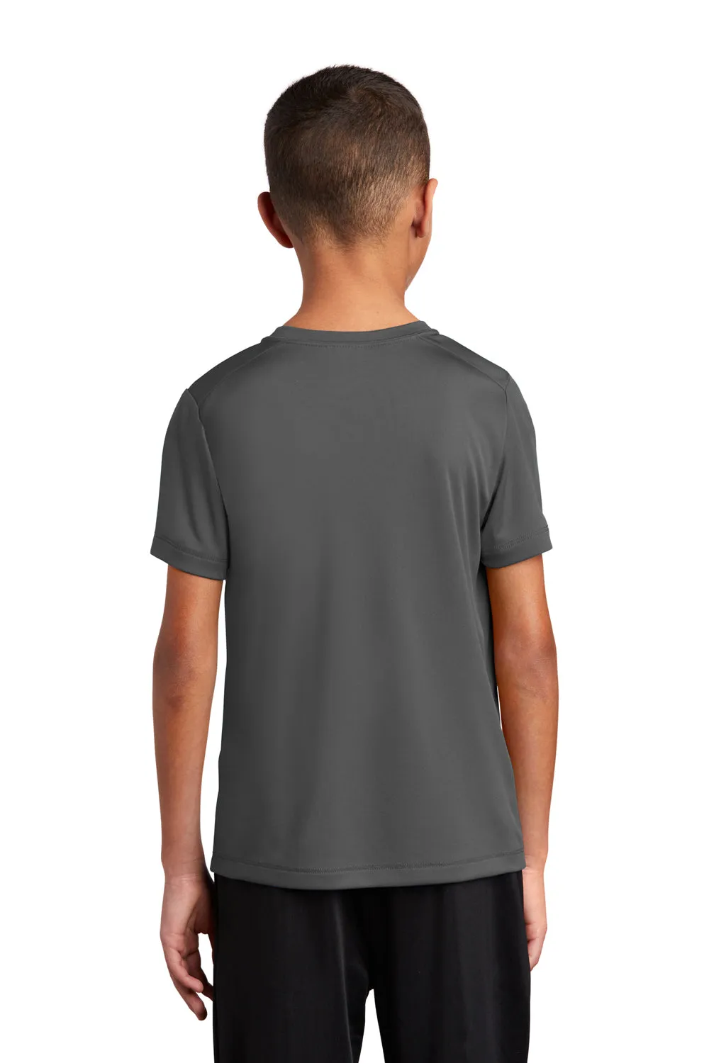 Sport-Tek Youth Moisture Wicking Short Sleeve Crewneck T-Shirt - Dark Smoke Grey