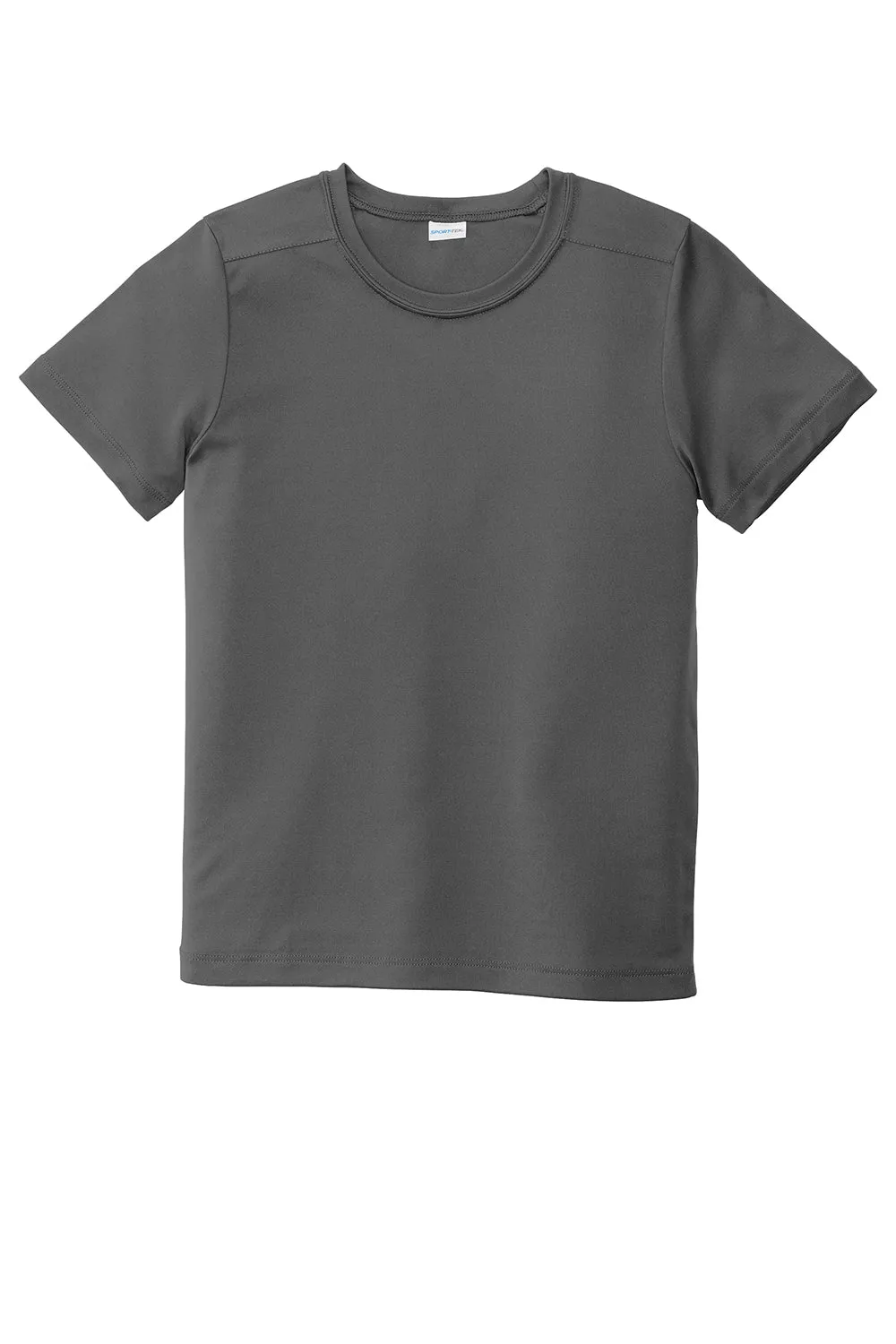 Sport-Tek Youth Moisture Wicking Short Sleeve Crewneck T-Shirt - Dark Smoke Grey
