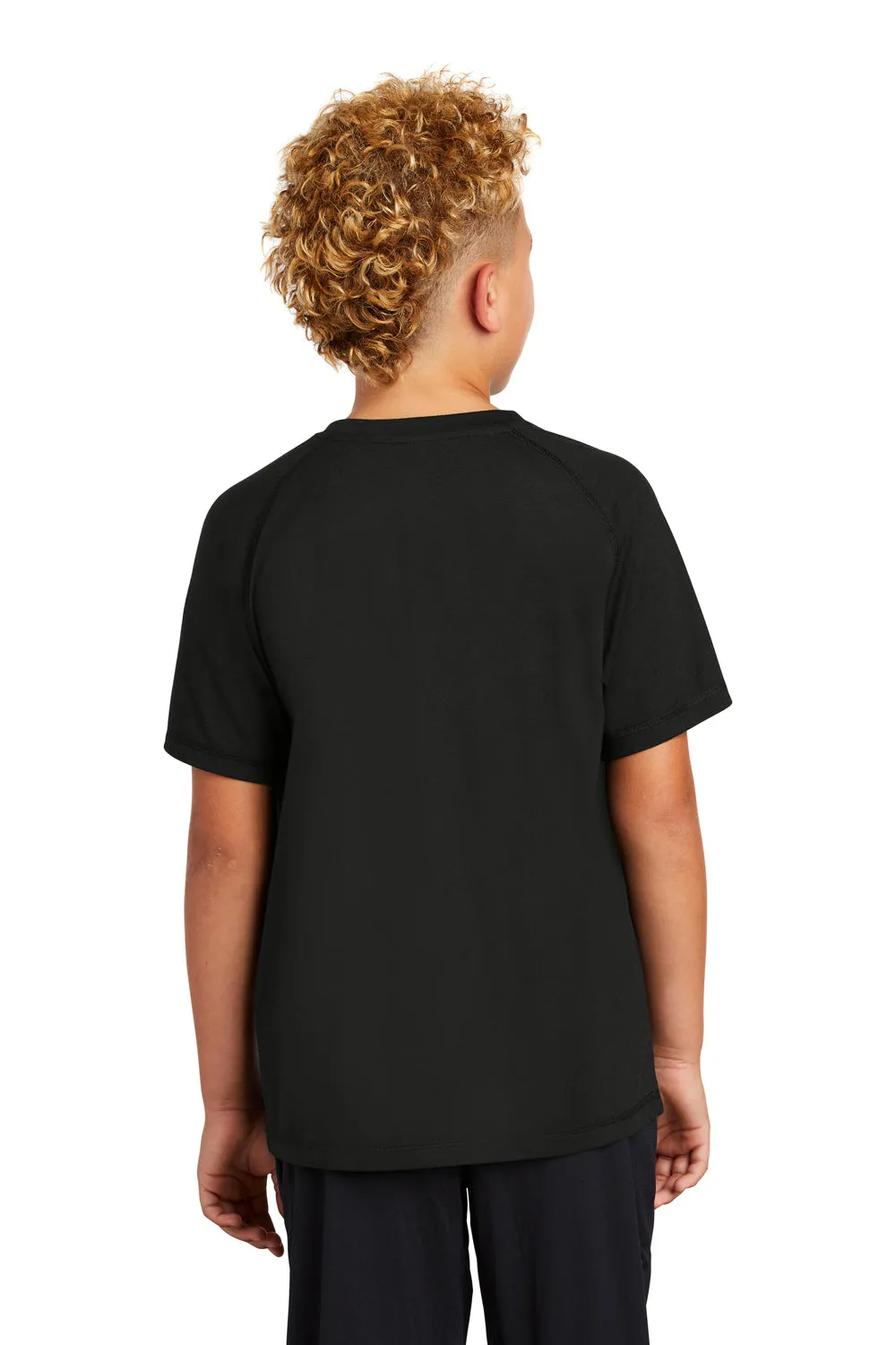 Sport-Tek Youth Moisture Wicking Short Sleeve Crewneck T-Shirt - Heather Black