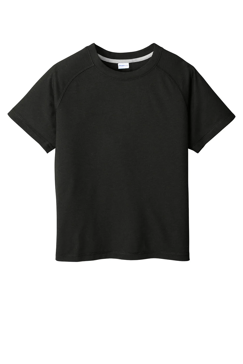 Sport-Tek Youth Moisture Wicking Short Sleeve Crewneck T-Shirt - Heather Black