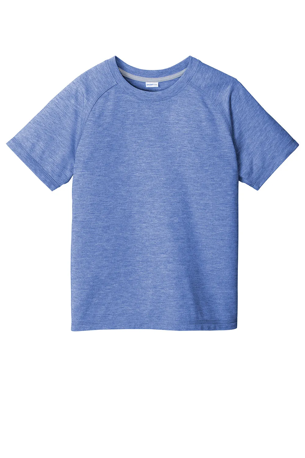Sport-Tek Youth Moisture Wicking Short Sleeve Crewneck T-Shirt - Heather True Royal Blue