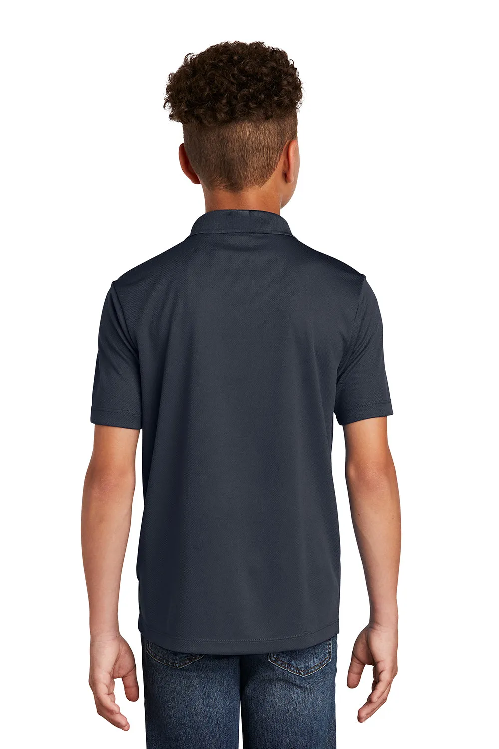 Sport-Tek Youth RacerMesh Moisture Wicking Short Sleeve Polo Shirt - Graphite Grey