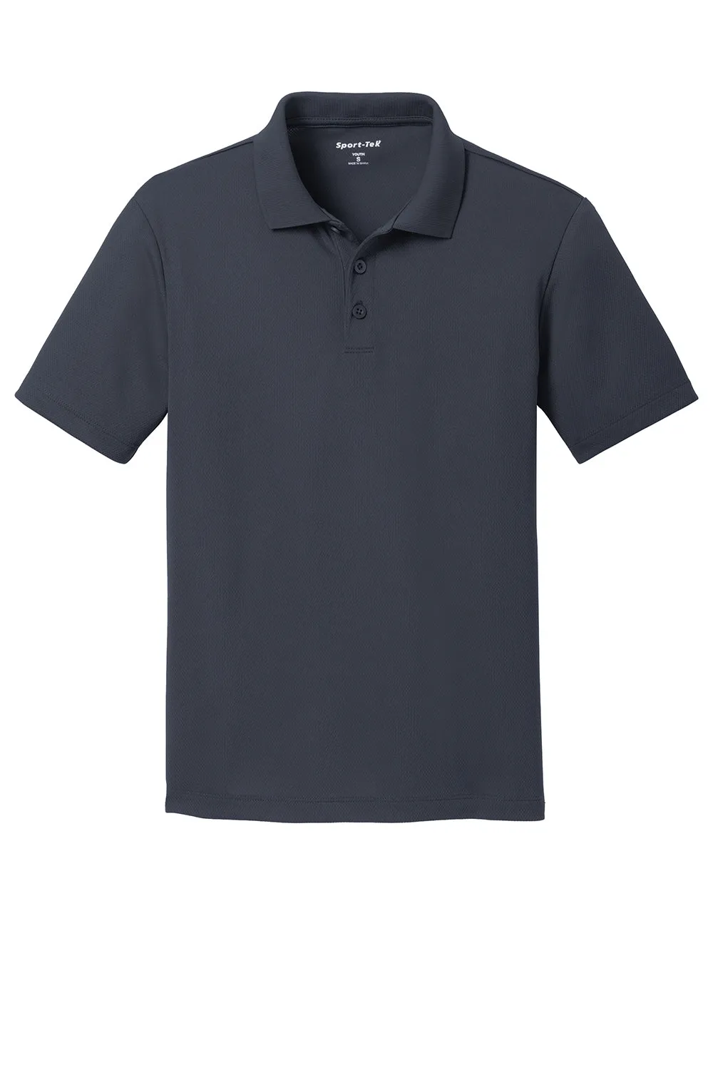 Sport-Tek Youth RacerMesh Moisture Wicking Short Sleeve Polo Shirt - Graphite Grey