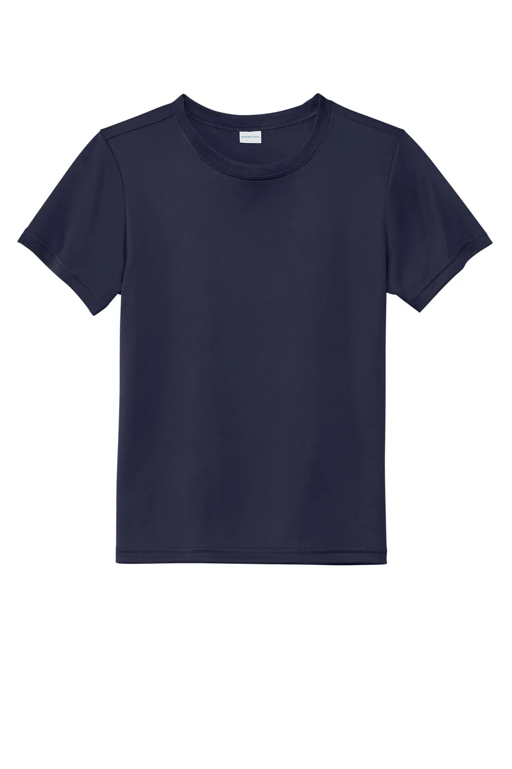 Sport-Tek Youth Re-Compete Moisture Wicking Short Sleeve Crewneck T-Shirt - True Navy Blue